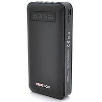 Портативный Power Bank ProTech-B05 20000 mAh аккумулятор повербанк для смартфона с фонариком Черный
