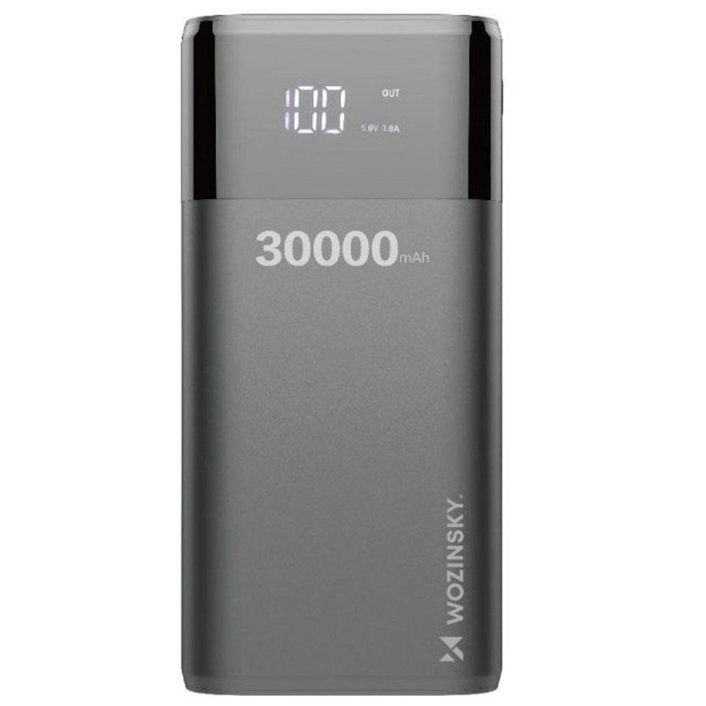 Портативний Power Bank Wozinsky WPB-001BK 30000 mAh зовнішній акумулятор повербанк для смартфона Чорний