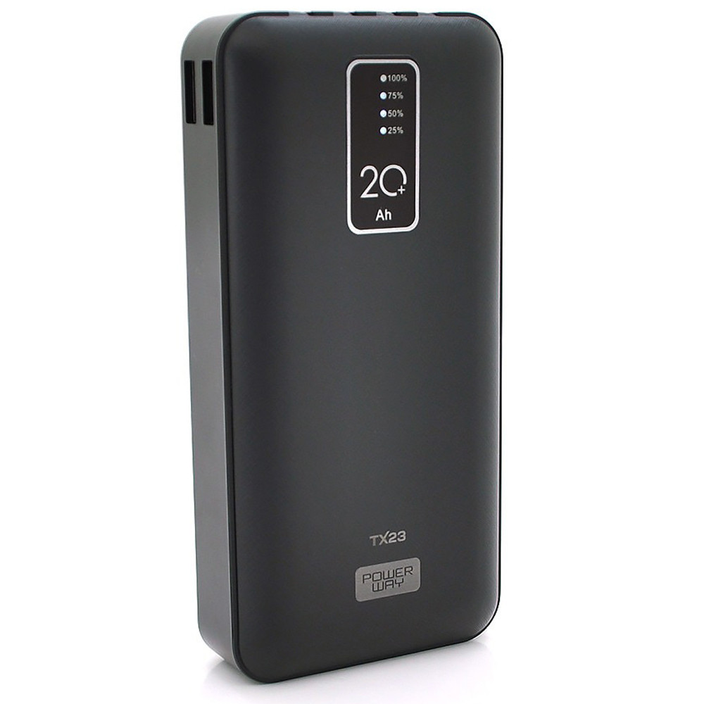 Портативний Power Bank Power Way TX-23 20000 mAh зовнішній акумулятор повербанк для смартфона Чорний