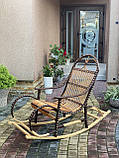 Плетена Крісло-гойдалка з лози та ротангу. Арт:9987, фото 3