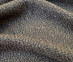 Льняна декоративна тканина сіро-коричневого кольору "Georgio" (шир. 300 см)