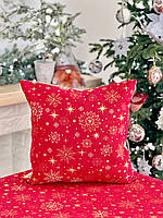Декоративна наволочка Новорічна 45х45 см, однобічна гобелен