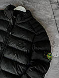 Чоловіча зимова куртка Stone Island M1689 чорна, фото 3