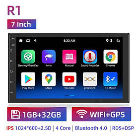 Автомагнітола 7 Ruancheng R1 1/32GГБ Android 10 (Wi-Fi GPS BT USB 2 DIN)