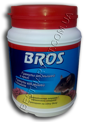 Гранули від щурів і мишей 500г BROS (Брос), оригінал, фото 1