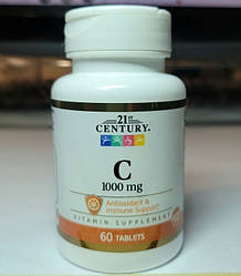 Вітамін C 21st Century Vitamin C 1000 mg 60 таблеток доктор безт