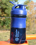 Шейкер спортивний (пляшка) BlenderBottle SportMixer Flip 20oz/590ml Navy, фото 6