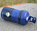 Шейкер спортивний (пляшка) BlenderBottle SportMixer Flip 20oz/590ml Navy, фото 10