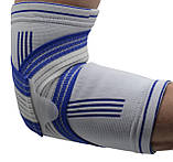 Налокітник Power System PS-6007 Elbow Support Pro White/Blue (1шт.) L/XL, фото 3