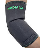 Налокітник MadMax MFA-293 Zahoprene Elbow Support Dark Grey/Green (1шт.) M, фото 3