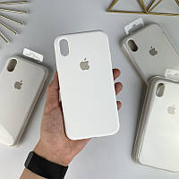 Силіконовий чохол на iPhone Xs Max Full із закритим низом White (9)