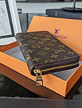 Жіночий гаманець Louis Vuitton коричневий класик Луї Вітон гаманець, фото 4