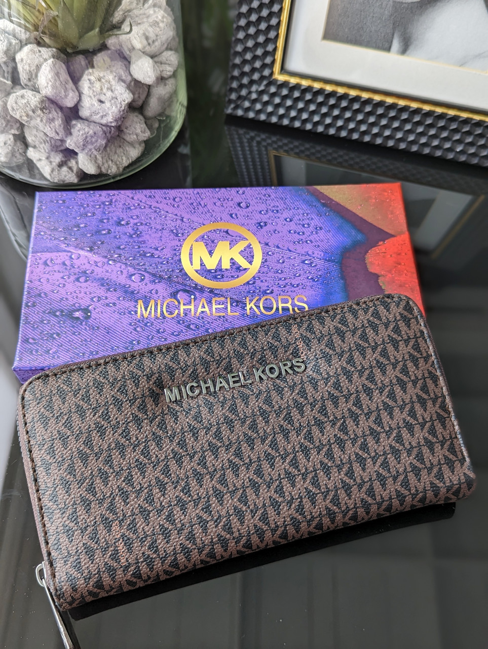 Гаманець Michael Kors великий Майкл Корс великий коричневий