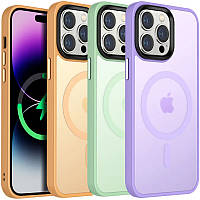 TPU+PC чехол Metal Buttons with MagSafe Colorful для Apple iPhone 15 Pro Max (6.7") BAN