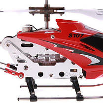 Вертоліт із 3-канальним і/к керуванням, світлом і гіроскопом (22 см) Syma (S107G) Red, фото 3