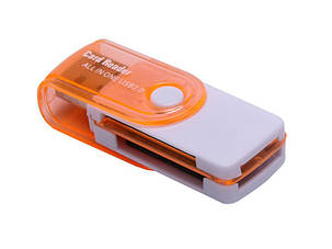 Картридер 4 в 1 mini SD, micro SD, MS, MMC, фото 1