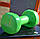 Гантель вінілова PowerPlay 4125 Achilles 3 кг. Зелена (1шт.), фото 7