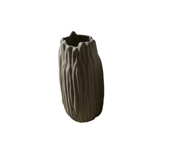 Ваза Viva Plume коричнева d8 см h25 см кераміка (6841655/2)