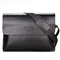(УЦЕНКА) (некомплект) Мужская сумка через плечо POLO VIDENG A4 Black 145959