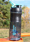 Шейкер спортивний (пляшка) BlenderBottle SportMixer Flip 28oz/820ml Black/Teal, фото 8