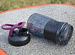 Шейкер спортивний (пляшка) BlenderBottle SportMixer Flip 20oz/590ml Black/Plum, фото 9