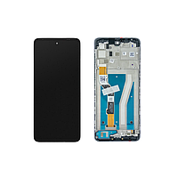 Дисплей Motorola Moto G60 Black (5D68C18560) сервисный оригинал в сборе с рамкой