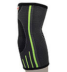 Компресійний налокітник MadMax MFA-283 3D Compressive elbow support Dark grey/Neon green M, фото 9