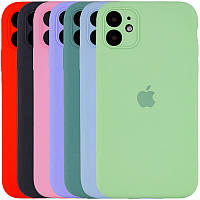 Чехол Silicone Case Full Camera Protective (AA) для Apple iPhone 12 (6.1") GRI