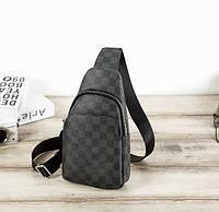Стильная мужская сумка на грудь экокожа, сумка-слинг для мужчин качественная месенджер кросс-боди MS