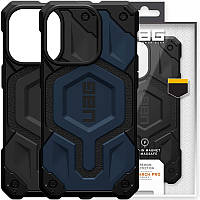 Ударопрочный чехол UAG Monarch Pro with MagSafe Leather для Apple iPhone 15 Plus / 14 Plus (6.7" GRI