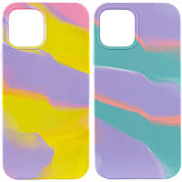 Чехол Silicone case full Aquarelle для Apple iPhone 12 Pro / 12 (6.1") BAN