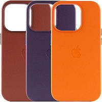 Кожаный чехол Leather Case (AAA) with MagSafe для Apple iPhone 13 Pro (6.1") GRI