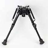 Сошки для зброї Pivot EZ 6-9" телескопічні з механізмом нахилу Кріплення на стандартний гвинт антабочный, фото 8