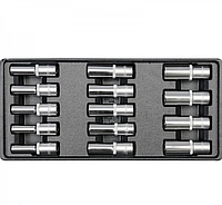 Набор длинных торцевых головок в ложементе 1/2, 14шт (Размеры 8,9,10,11,12,13,14,15,16,17,18,19,20,21, Yato