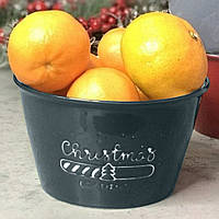 Новорічна керамічна піала "Різдво", 600мл Сірий