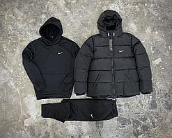 Комплект 3 в 1 Куртка зимова + худі + штани Nike