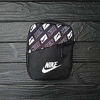 Мужская спортивная сумка через плечо найк, Черная барсетка Nike маленькая, мессенджер Найк черный