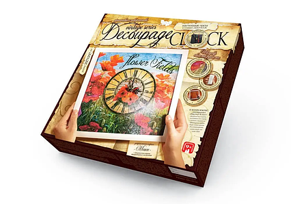 КОМПЛЕКТ КРЕАТИВНОГО ТВОРЧОСТІ "DECOUPAGE CLOCK", З РАМКОЮ, DKC-01-01 DANKOTOYS