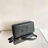 Чоловічий гаманець. Чоловічий клатч. Гаманець чоловічий місткий портмоне Чорний, фото 3