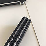 Чоловічий гаманець. Чоловічий клатч. Гаманець чоловічий місткий портмоне Чорний, фото 10