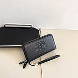 Чоловічий гаманець. Чоловічий клатч. Гаманець чоловічий місткий портмоне Чорний, фото 7