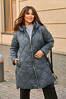 Демисезонная стёганная женская куртка Ткань: плащевка синтепон 150 Размеры 50-52, 54-56, 58-60, 62-64, 66-68