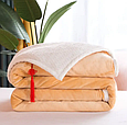 Великий плед на ліжко 200*230 двоспальні євро універсальний, пледи з мікрофібри м'який Коричневий, фото 10
