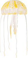 Декорация Jellyfish (медуза жёлтая). Медузы с присоской для аквариума искусственные.