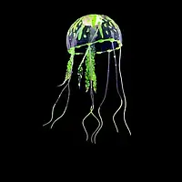 Декорация Jellyfish (медуза зелёная). Декорация для аквариума в форме медузы на присоске