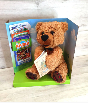 Дитячий інтерактивний плюшевий ведмедик 25 см "Пухнастий казкар" від Limo Toy 0034 8 казок, фото 3