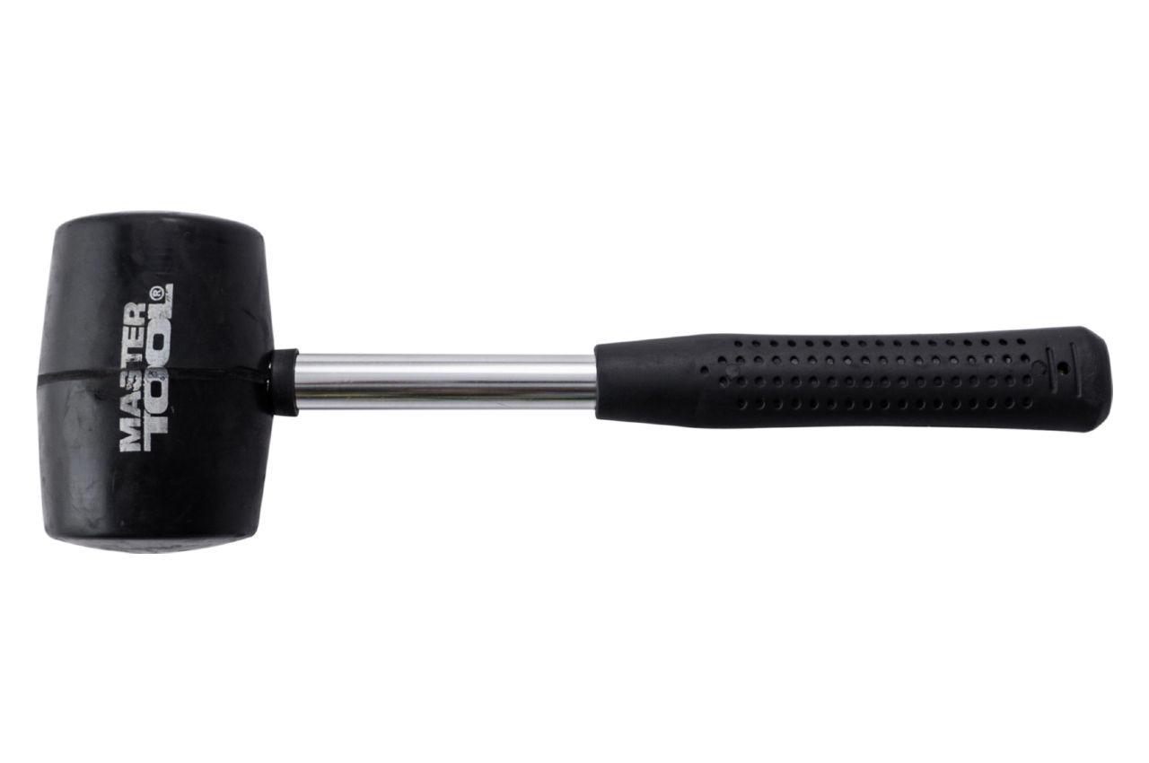 Киянка Mastertool - 450 г х 60 мм черная резина, ручка металл - фото 1 - id-p1991934034