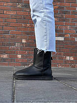 Зимові Жіночі Черевики UGG Classic High Zip Black / УГГ Класік Хай Зіп Чорні, фото 3