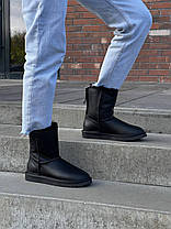 Зимові Жіночі Черевики UGG Classic High Zip Black / УГГ Класік Хай Зіп Чорні, фото 4