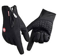 Женские зимние перчатки Windstopper сенсорные, перчатки на флисе в черном велоперчатки L/10/21-23 см